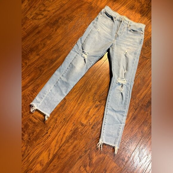 Levi's Denim - Distressed Light Blue Jeans